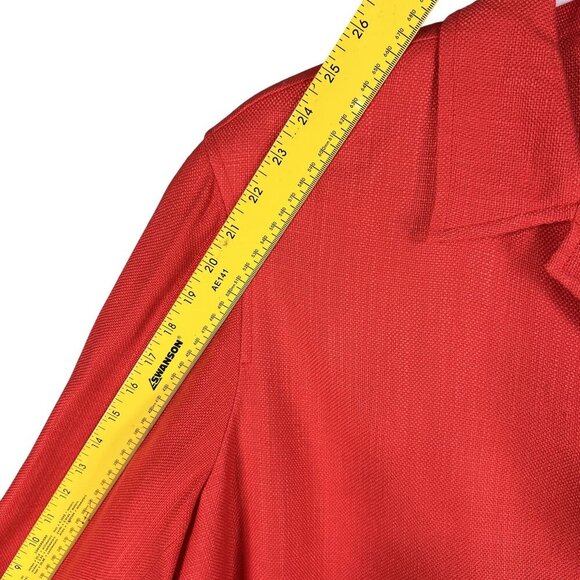 Susan Bristol NWT Womens 16W Red Button Down Blazer Jacket Pockets Career Office - Picture 11 of 16